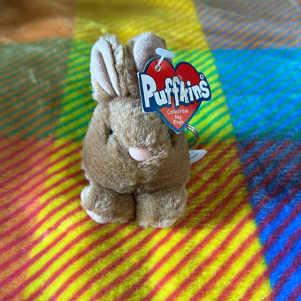 Vintage Swibco Puffkins Tibbs the Rabbit Keychain